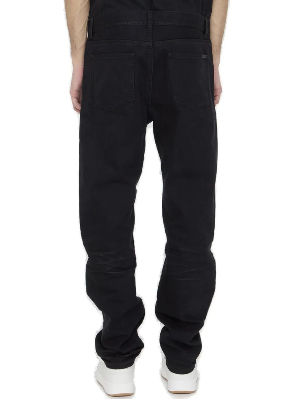 Saint Laurent Button Detailed Straight Leg Jeans