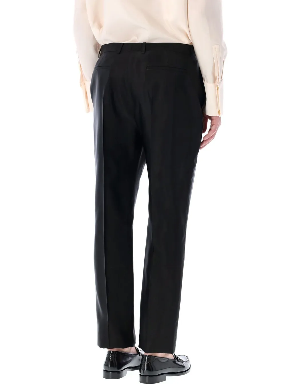 Saint Laurent High Waist Straight Leg Pants