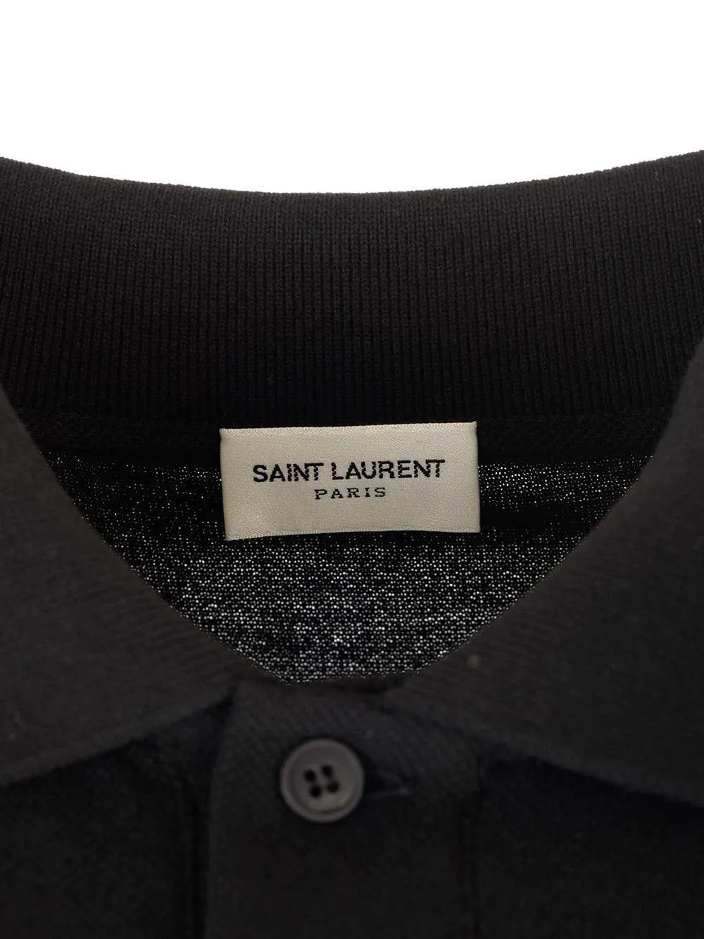Saint Laurent Button Detailed Long-Sleeved Polo Shirt