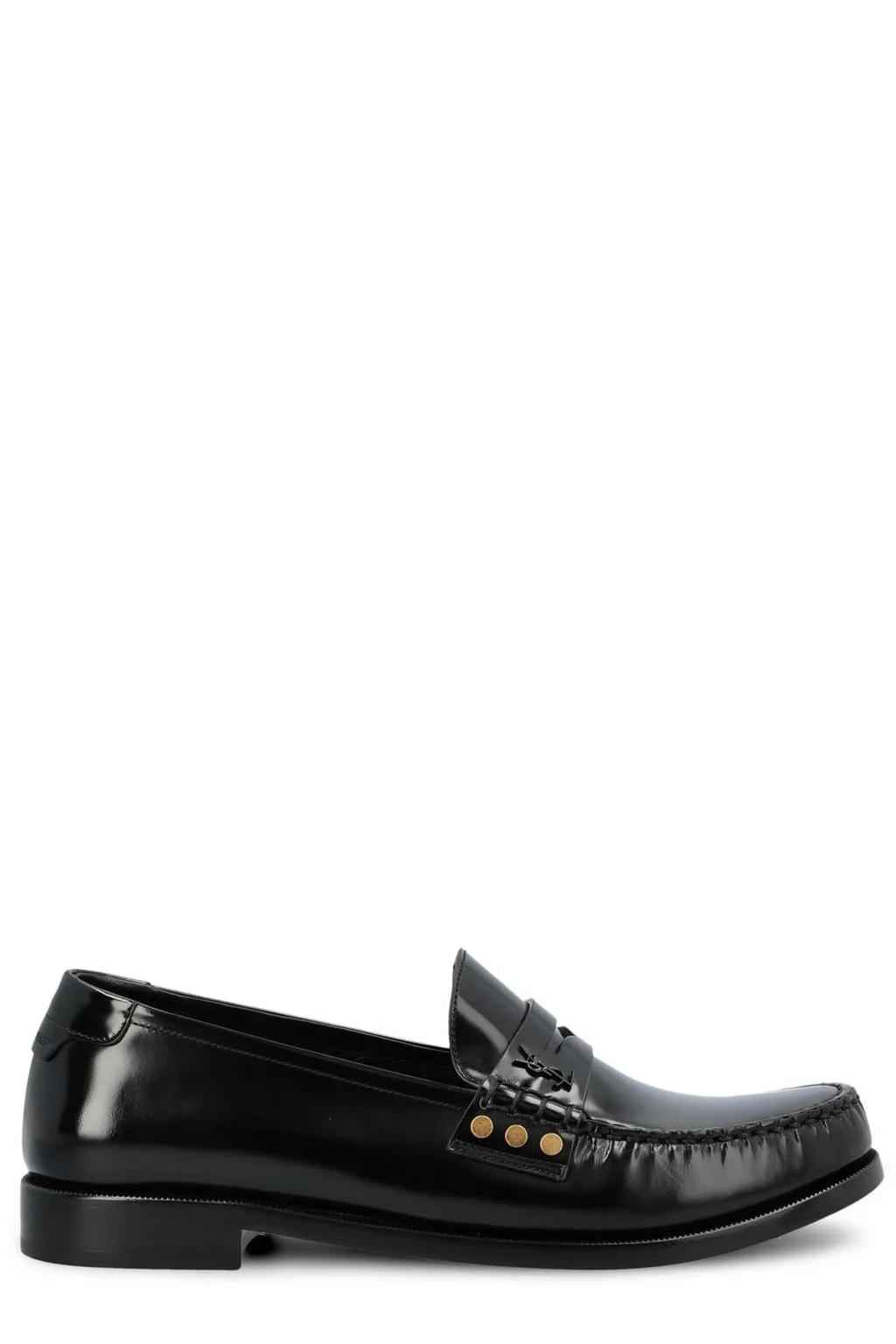Saint Laurent Almond Toe Slip-On Loafers