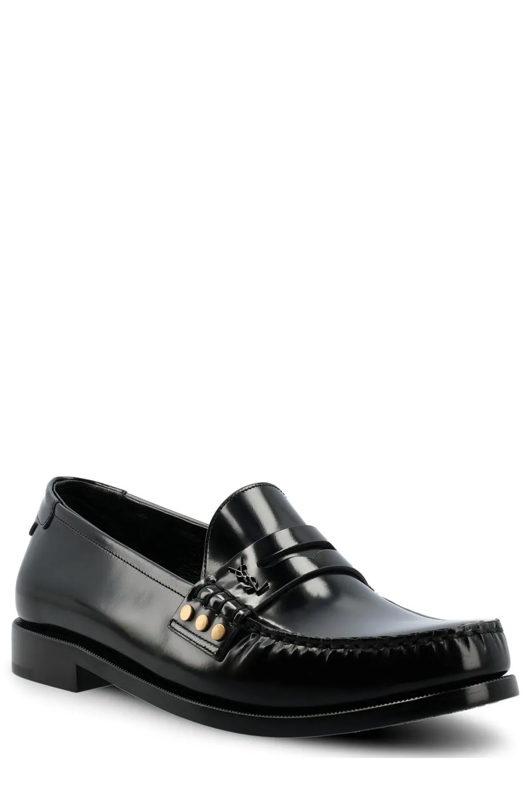 Saint Laurent Almond Toe Slip-On Loafers