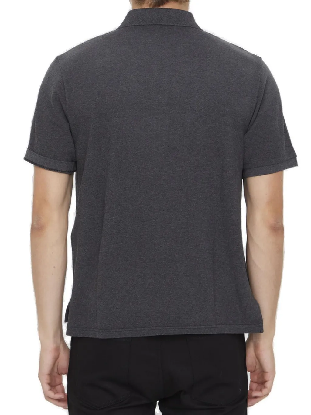 Saint Laurent Cassandre Short-Sleeved Polo Shirt
