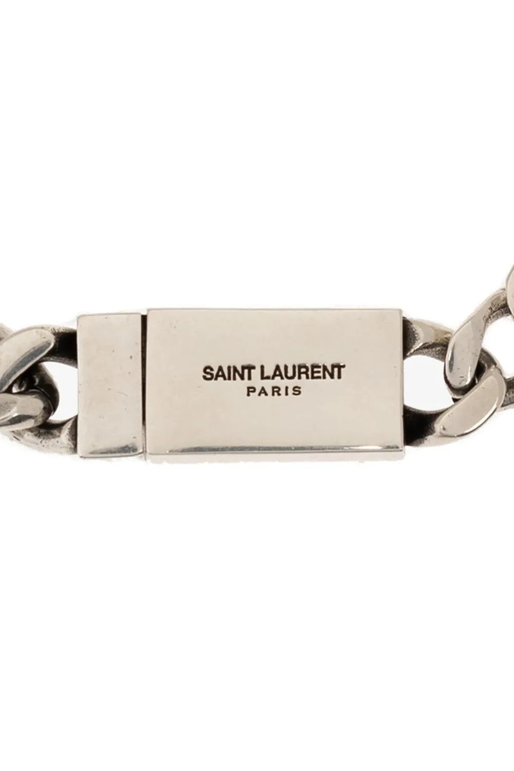 Saint Laurent Logo Engraved Chained Bracelet