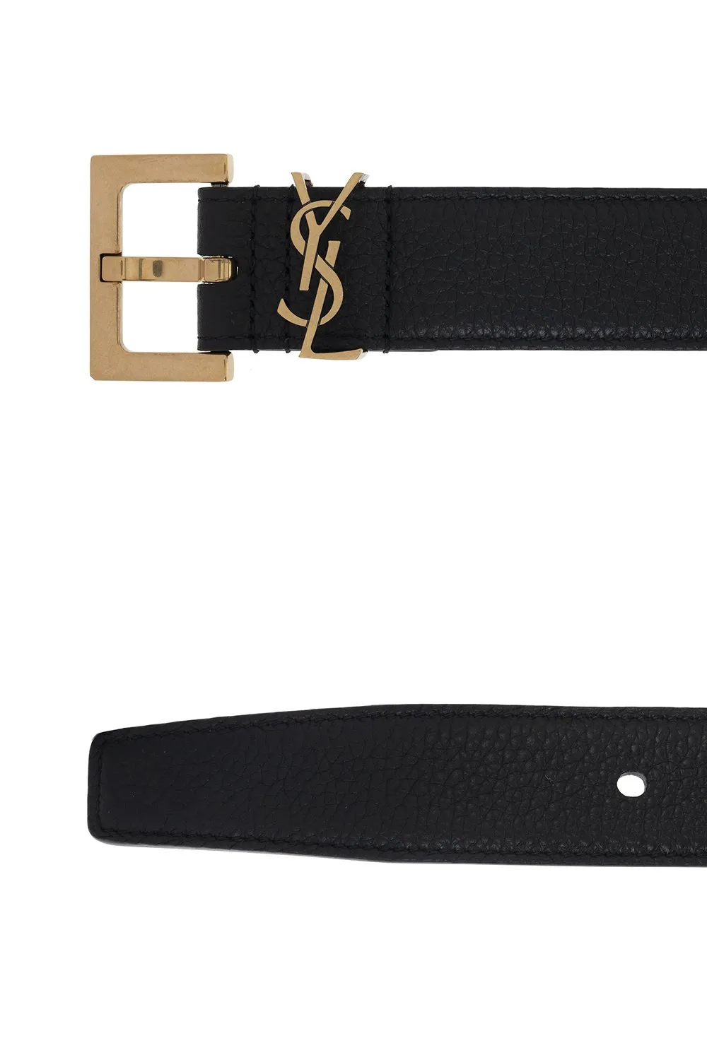 Saint Laurent Cassandre Logo Plaque Belt