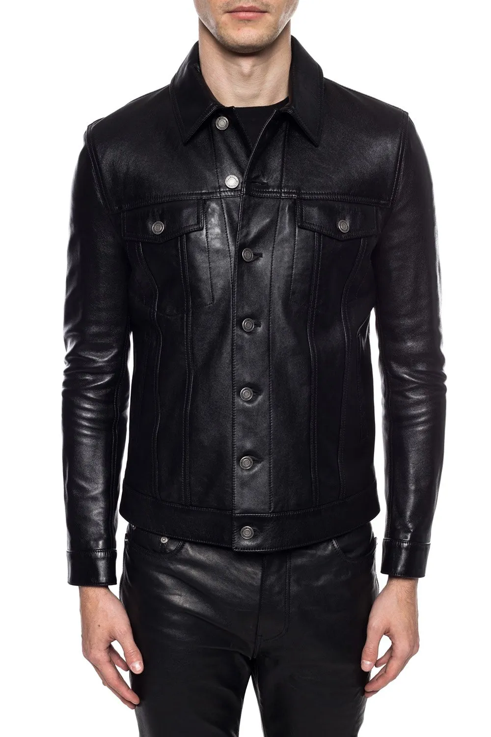 Saint Laurent Buttoned Long-Sleeved Jacket