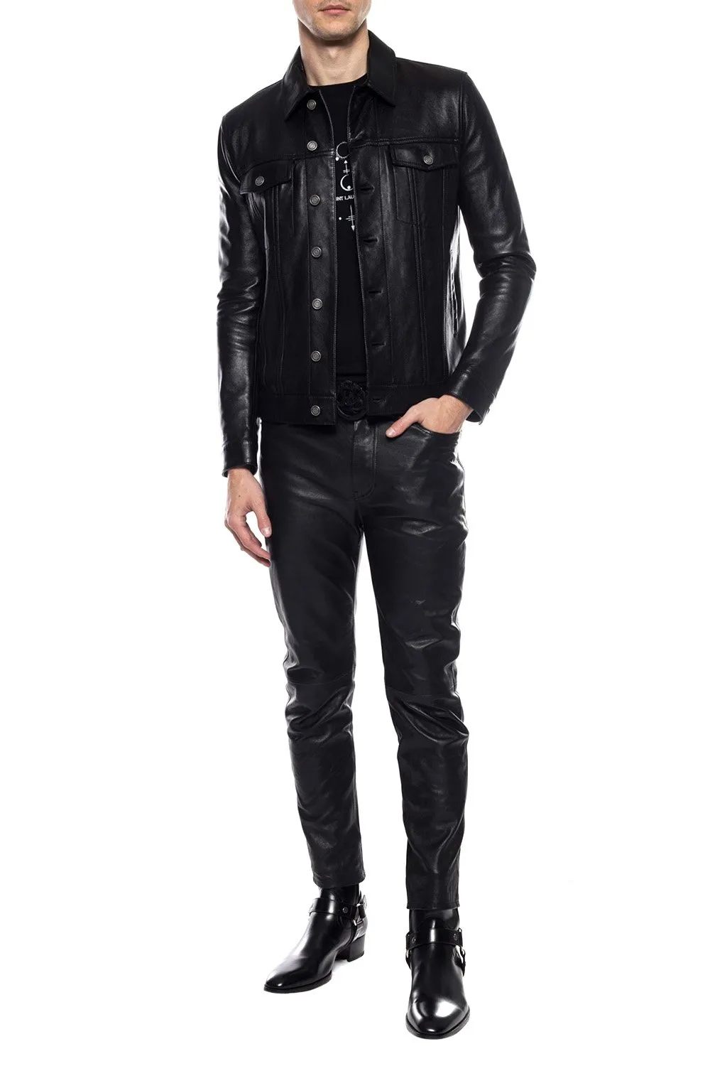 Saint Laurent Buttoned Long-Sleeved Jacket