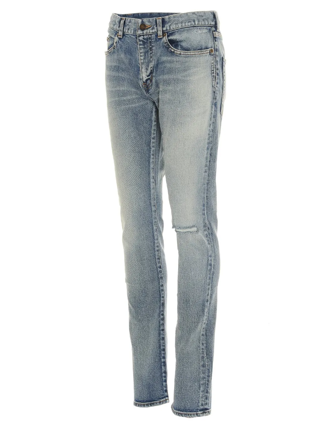 Saint Laurent Distressed Skinny Jeans