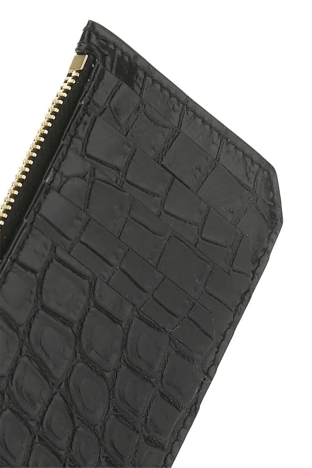 Saint Laurent Tiny Monogram Fragments Zip Card Holder