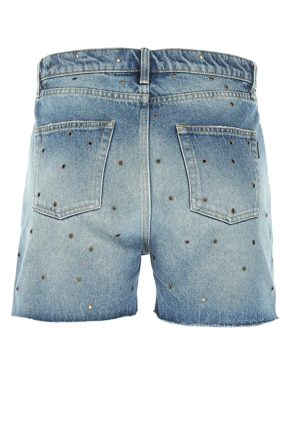 Saint Laurent Studded Denim Shorts