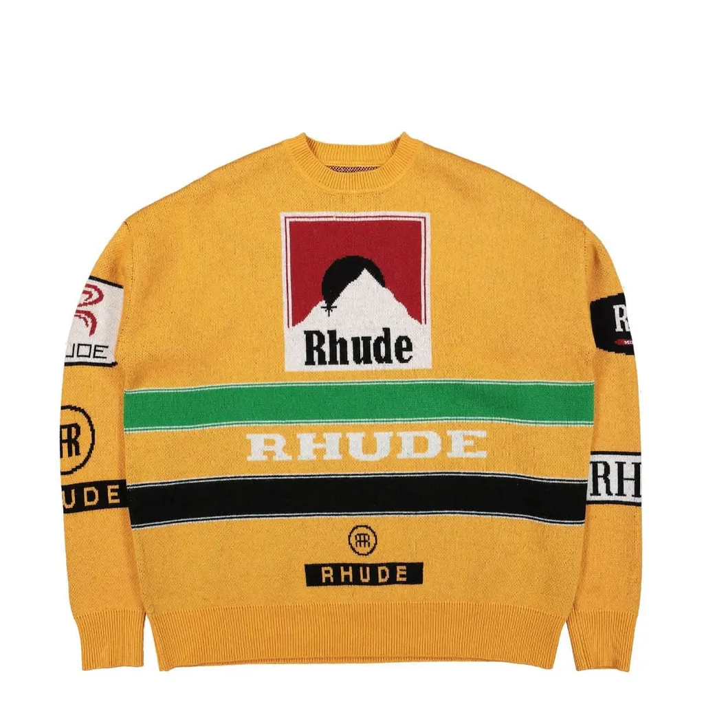 Rhude Logo Intarsia Crewneck Jumper