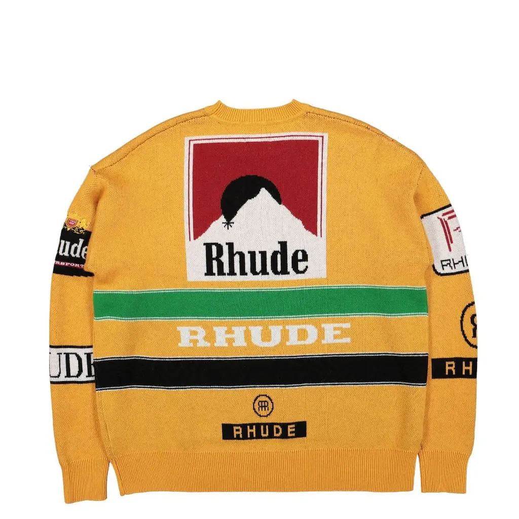 Rhude Logo Intarsia Crewneck Jumper