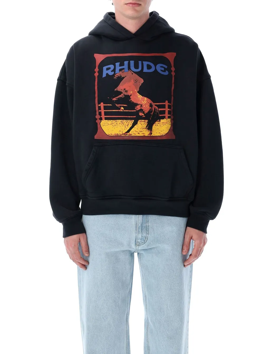 Rhude Logo Printed Cadre Hoodie