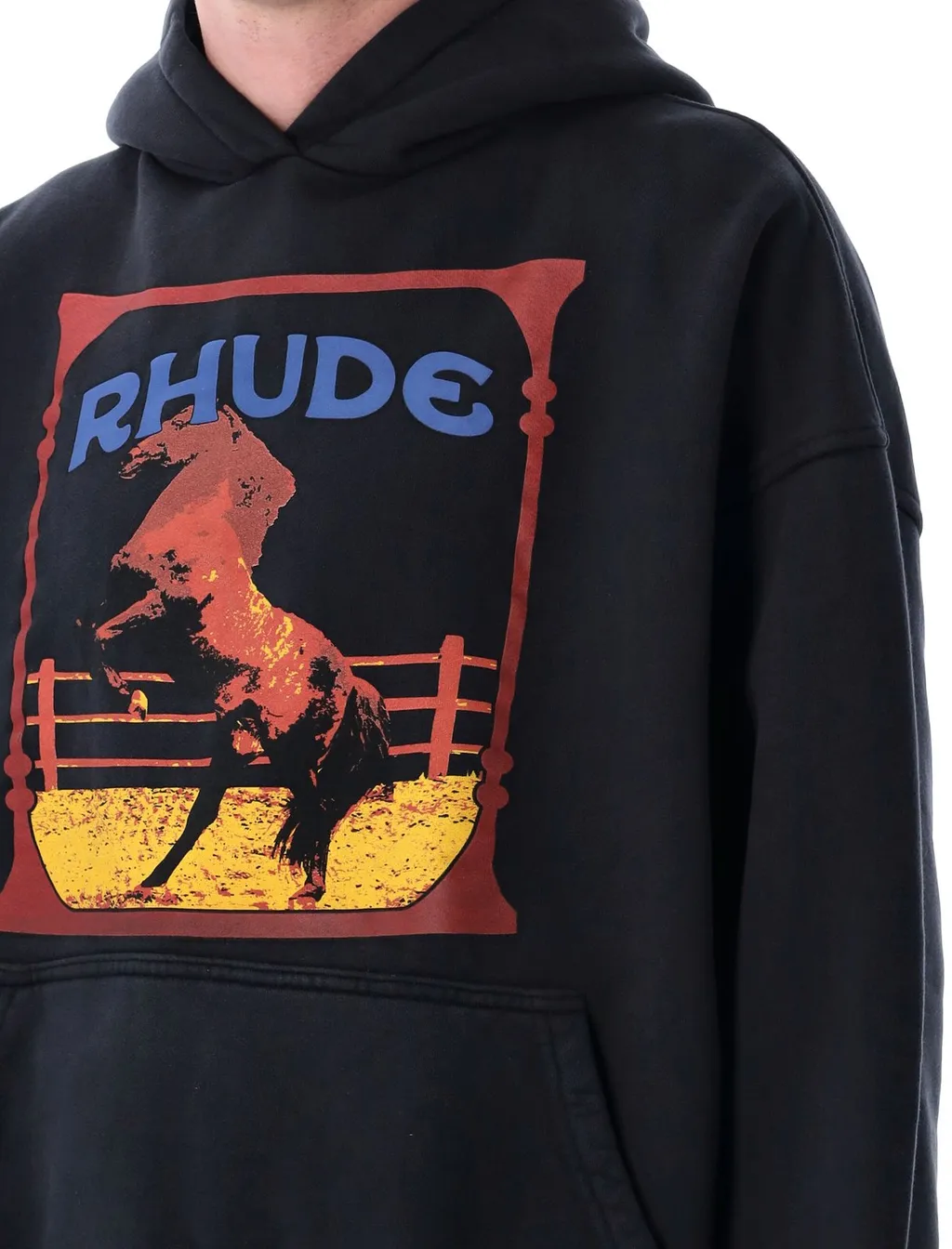 Rhude Logo Printed Cadre Hoodie