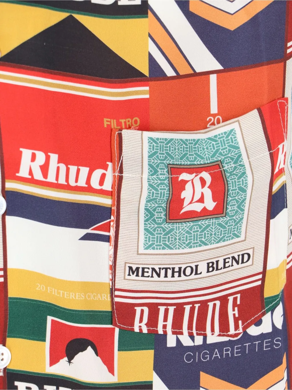 Rhude Cigarette Printed Short-Sleeved Shirt
