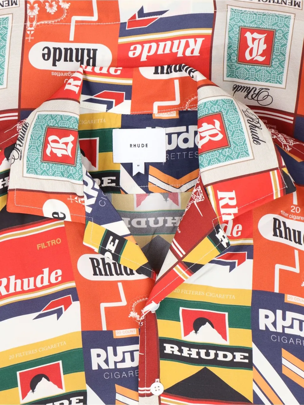 Rhude Cigarette Printed Short-Sleeved Shirt