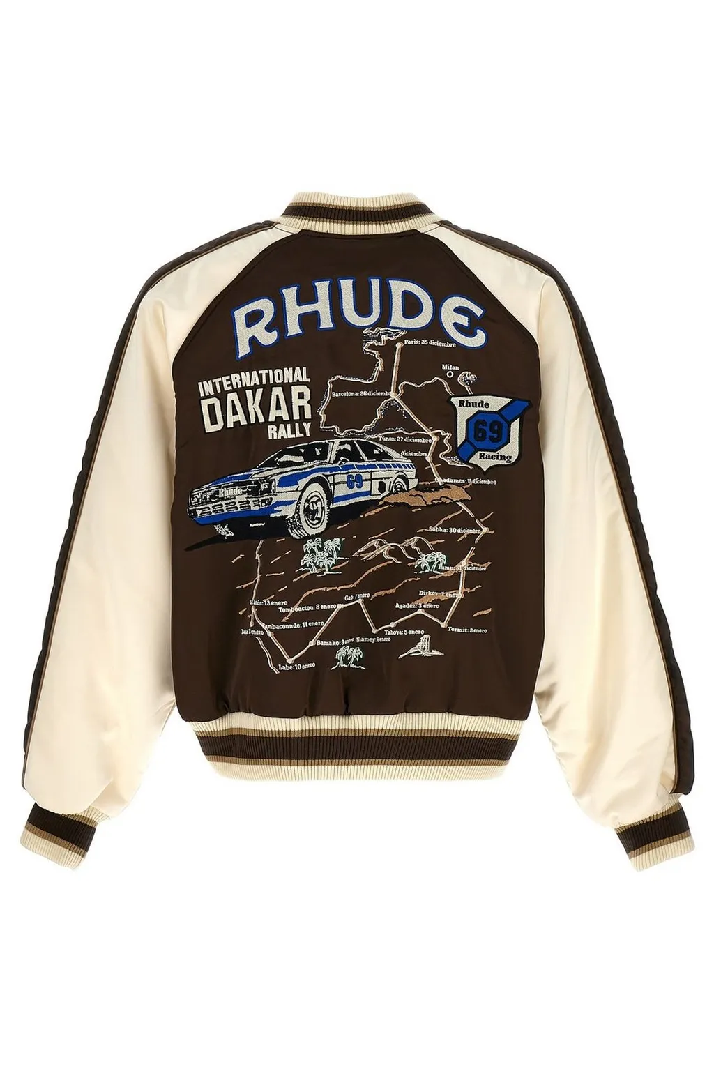 Rhude Crepe Satin Souvenir Bomber