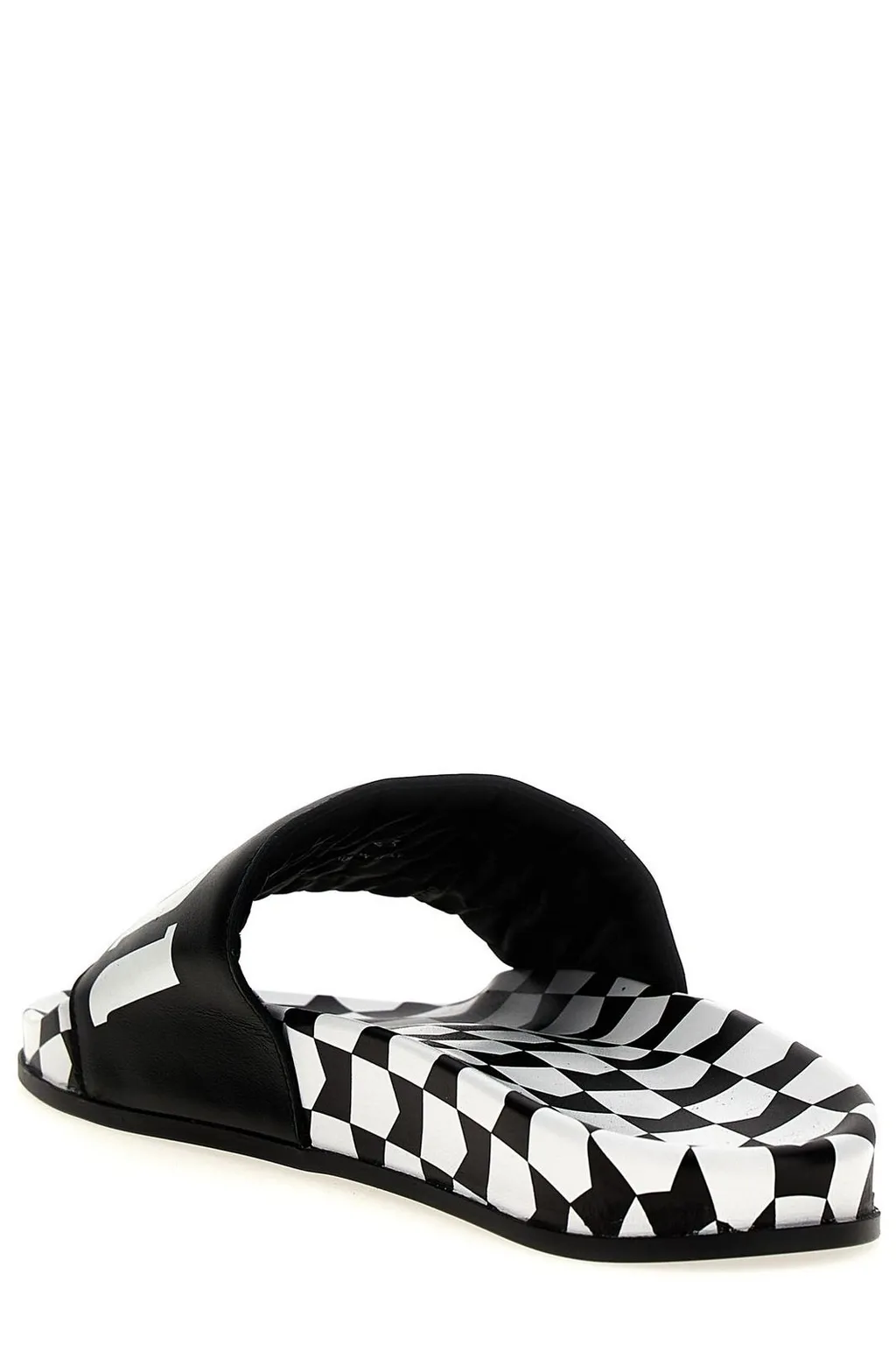 Rhude Logo Printed Checked Slides