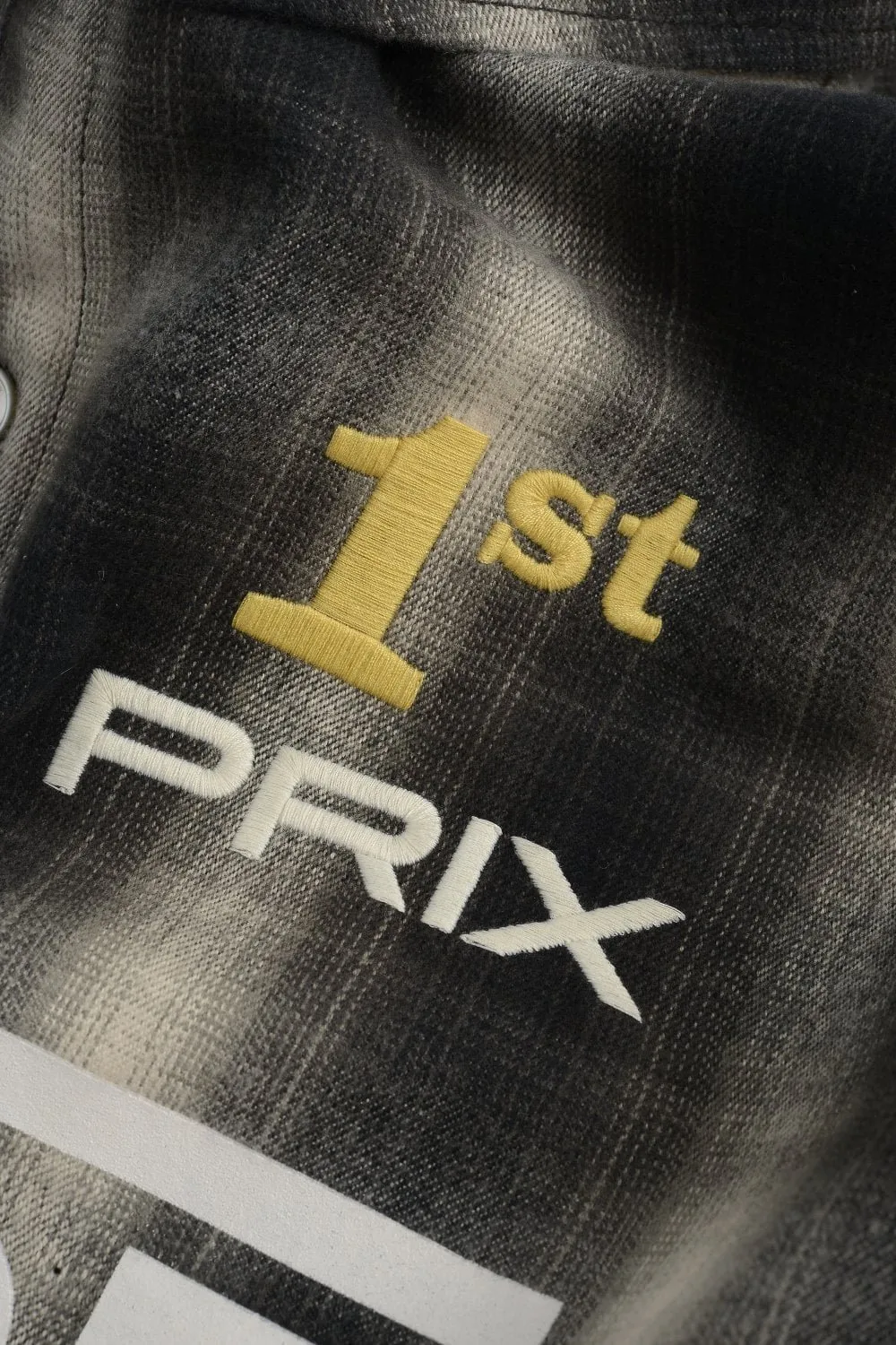 Rhude Racing Logo Printed Checked Shirt