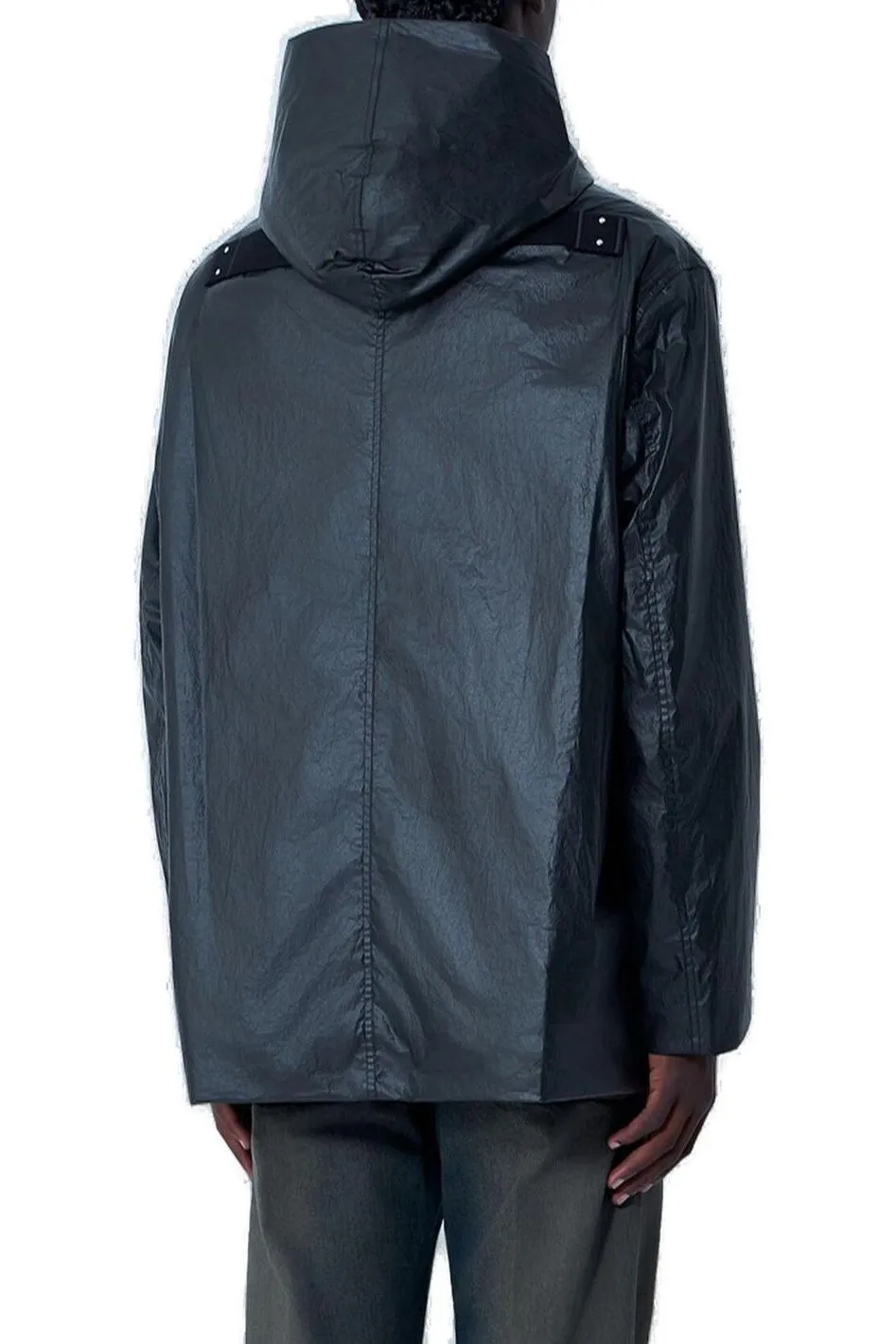 Rick Owens Long Sleeved Hooded Buttoned Jacket