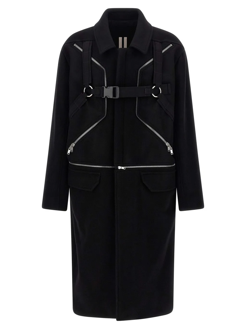 Rick Owens Blixa Jumbo Mac Zipped Coat