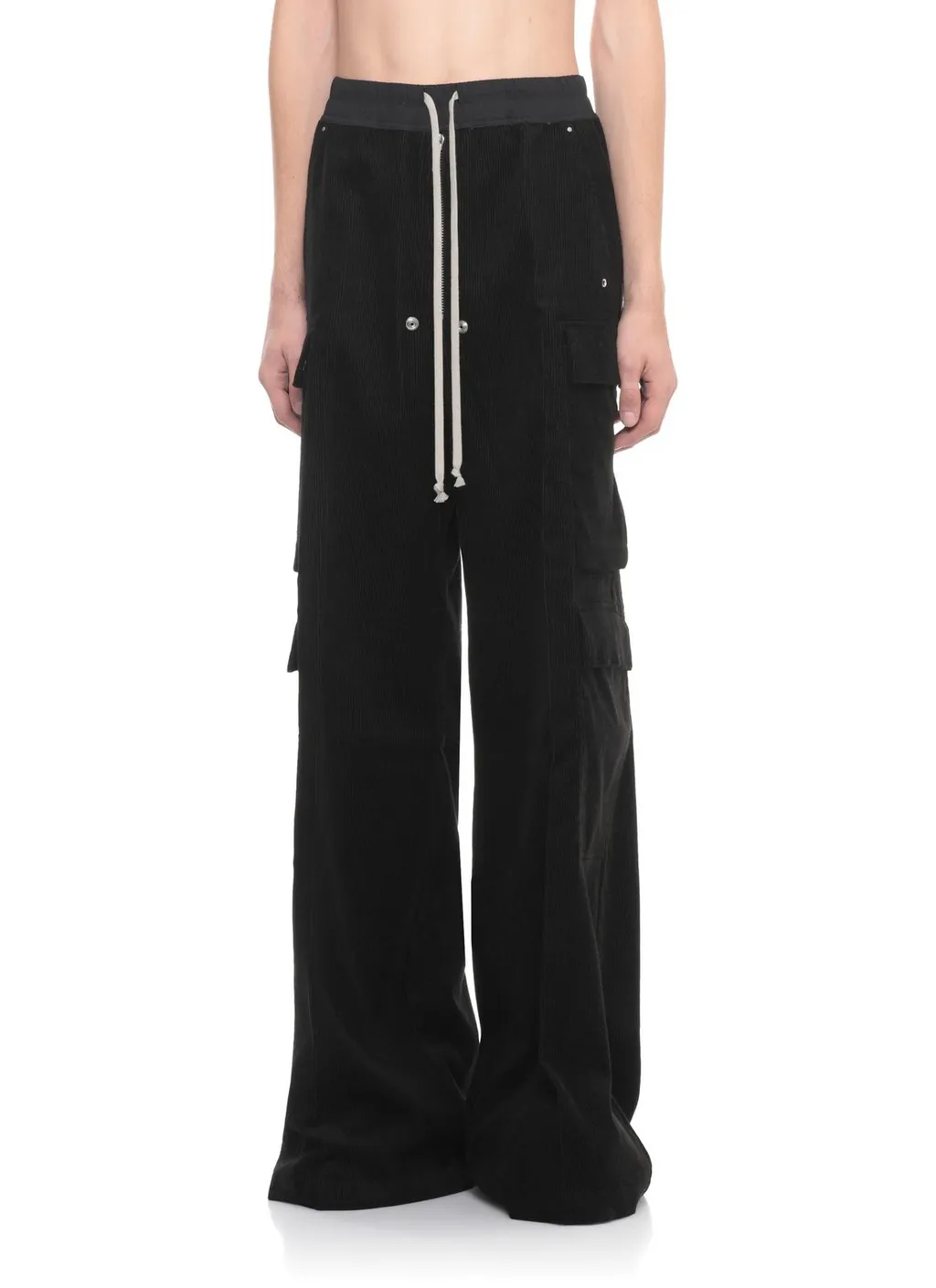 Rick Owens Bella Zip-Fly Drawstring Cargo Trousers