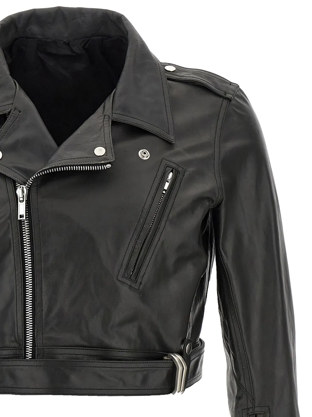 Rick Owens Luke S Stooges Crop Leather Jacket