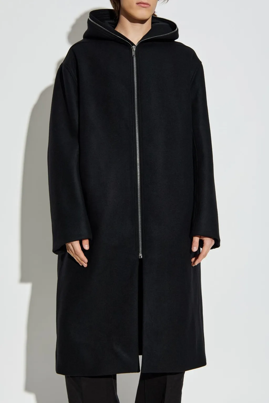 Rick Owens Zipped Hooded Raincoat