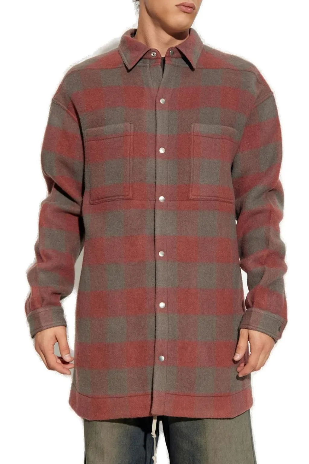 Rick Owens Checked Oversized Shirt