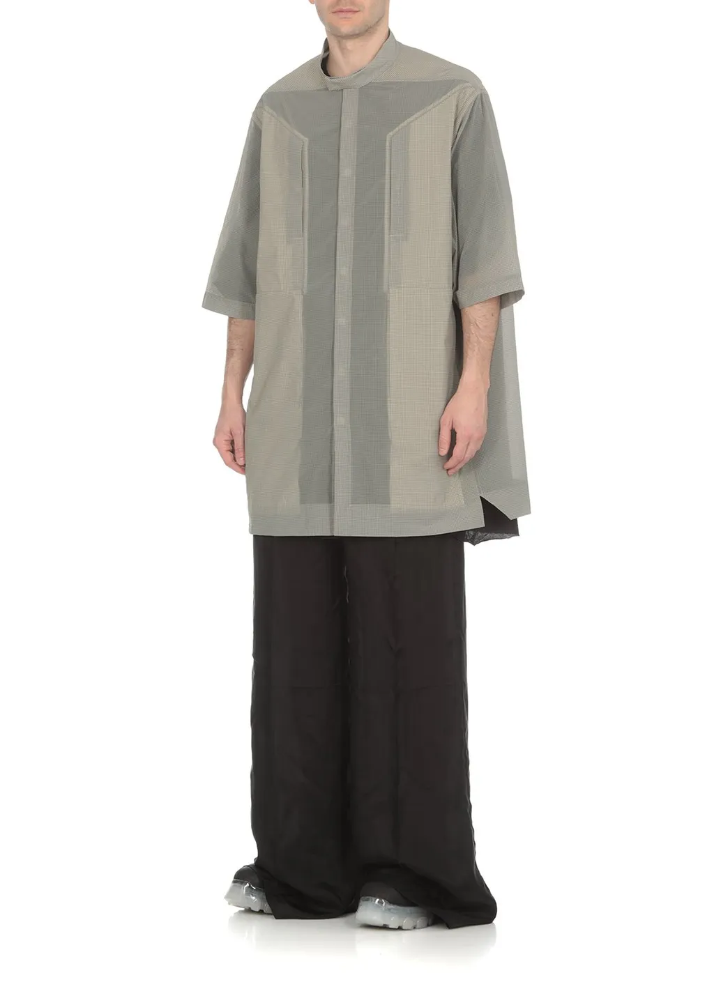 Rick Owens Geometric Pattern Oversized Shirt