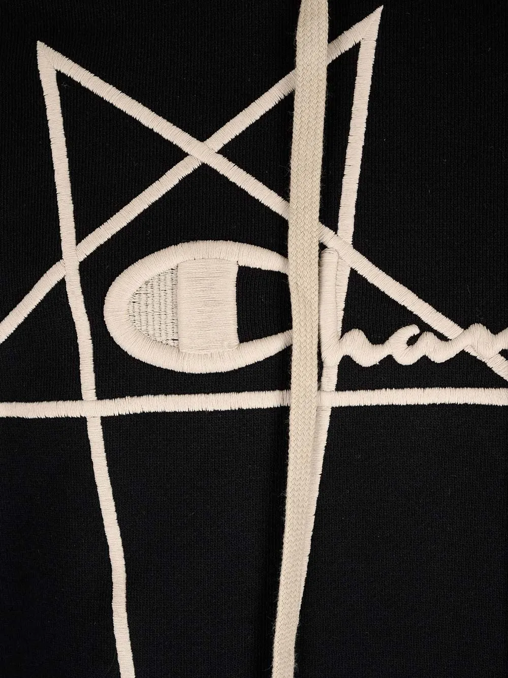 Rick Owens X Champion Logo-Embroidered Drawstring Hooded Bodysuit