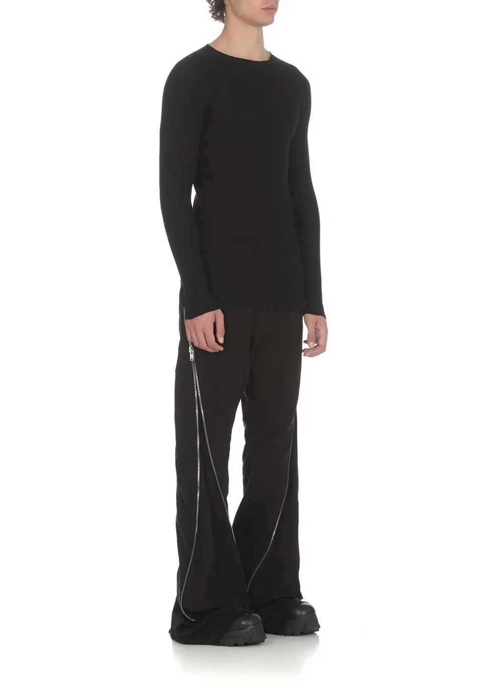 Rick Owens Ribbed-Knit Crewneck Jumper