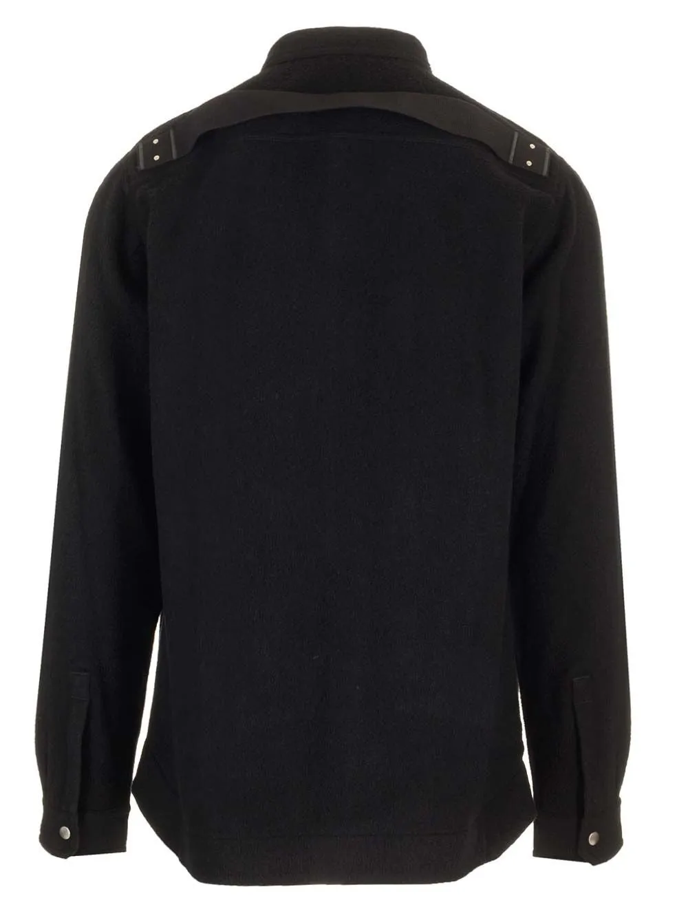 Rick Owens Felted Curved Hem Overshirt