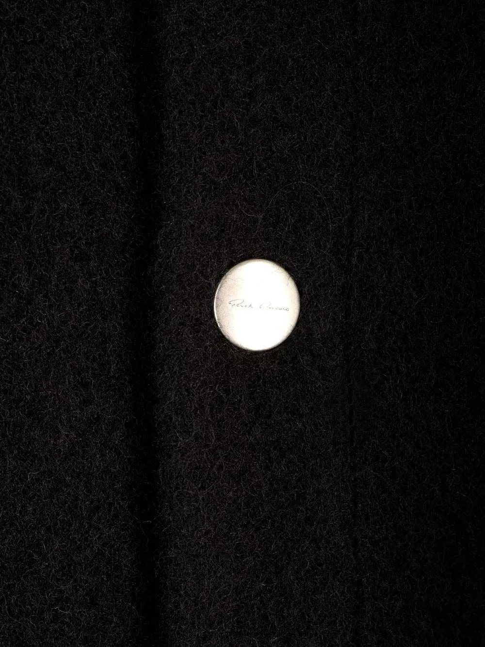 Rick Owens Felted Curved Hem Overshirt