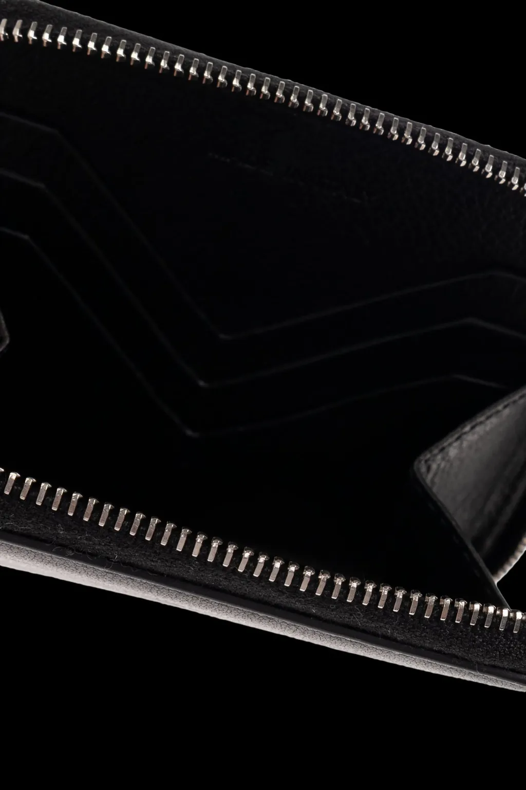 Rick Owens Logo Embossed Zip Around Wallet