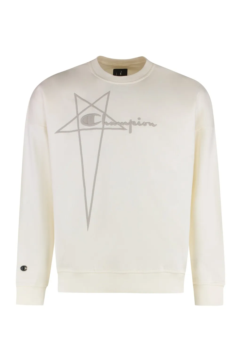 Rick Owens X Champion Logo Embroidered Crewneck Sweatshirt
