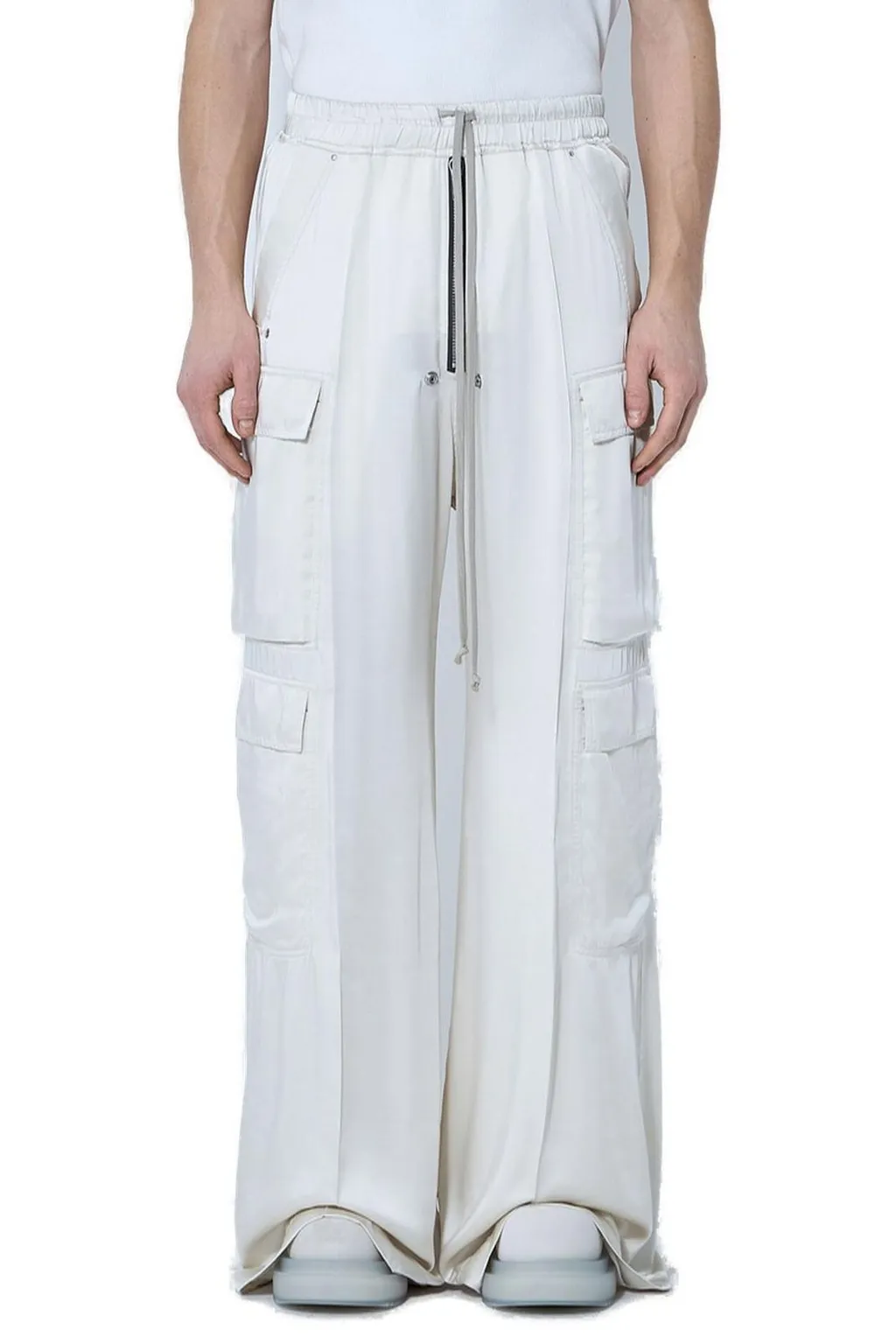 Rick Owens Satin Drawstring Cargo Pants