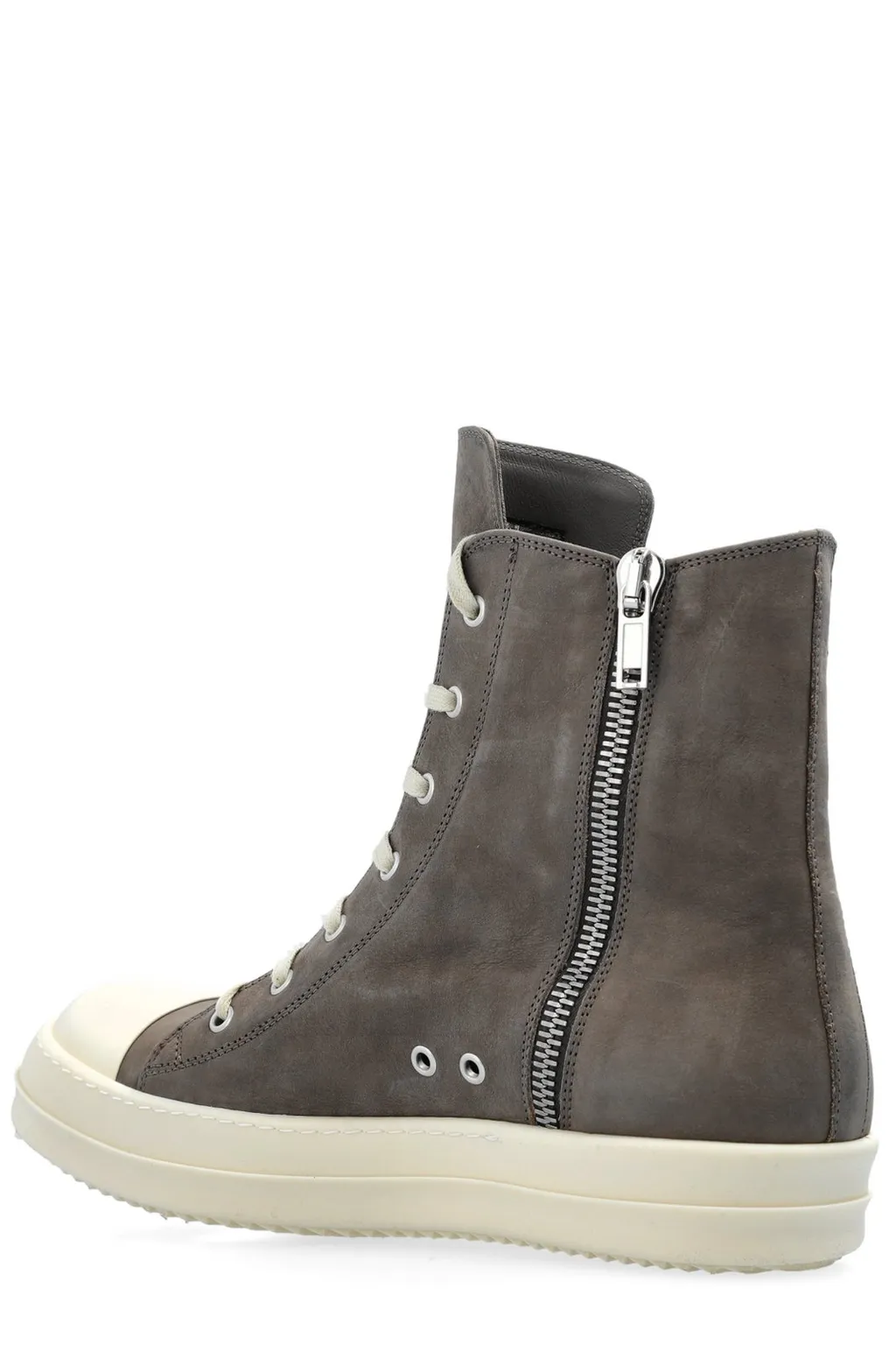 Rick Owens Zip Detailed Lace-Up Sneakers