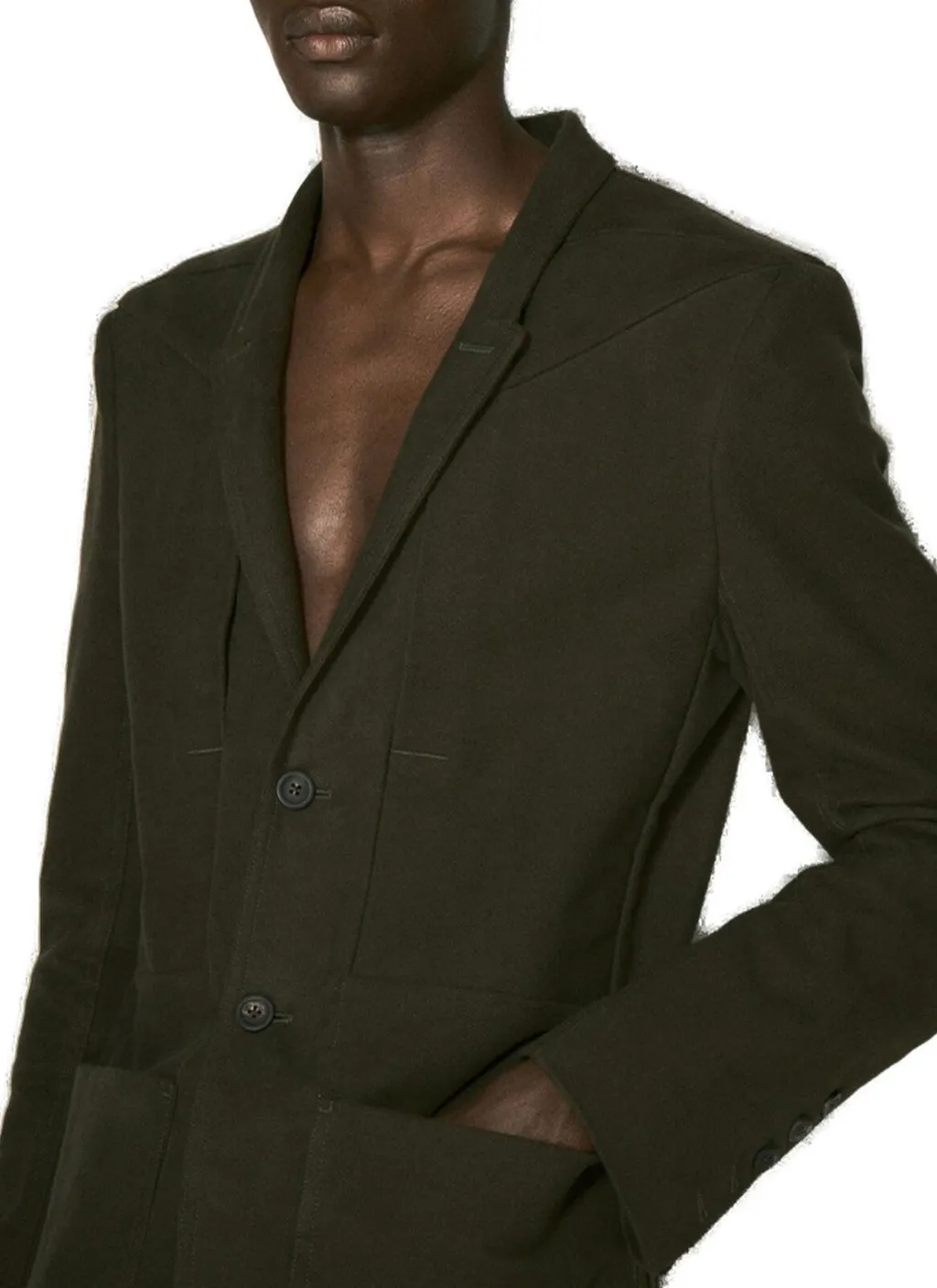 Rick Owens Lido Single-Breasted Blazer