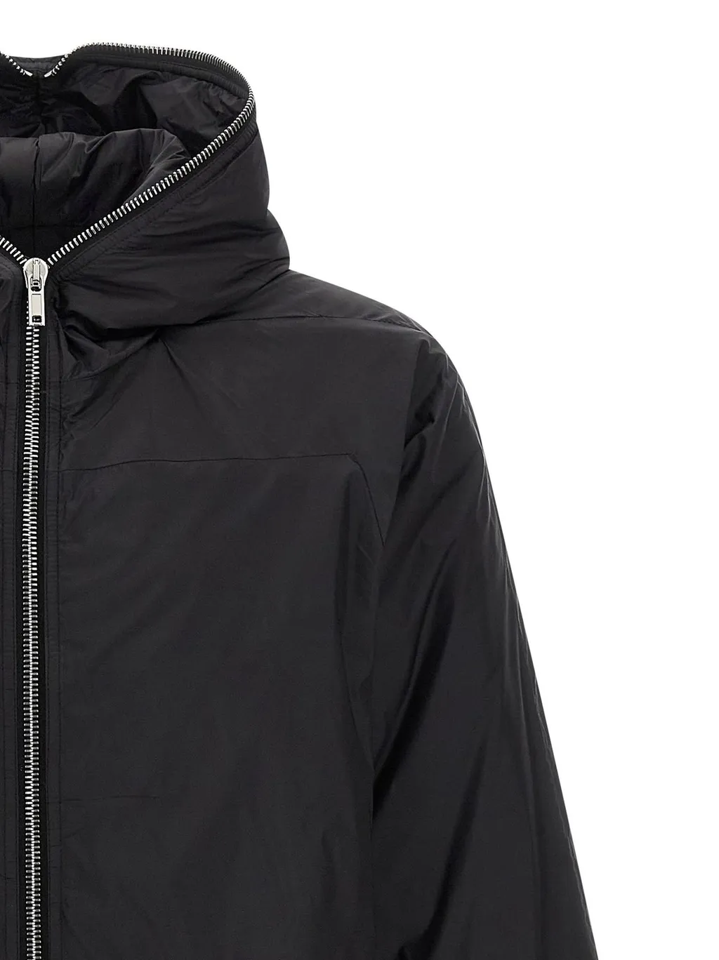 Rick Owens Drkshdw Zipped Hooded Coat