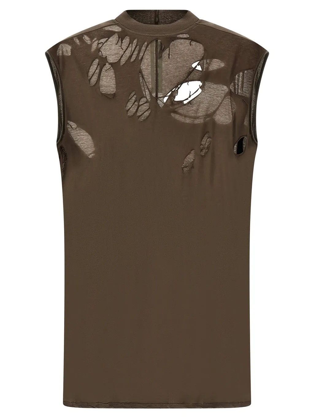 Rick Owens Drkshdw Distressed Tarp Tank Top