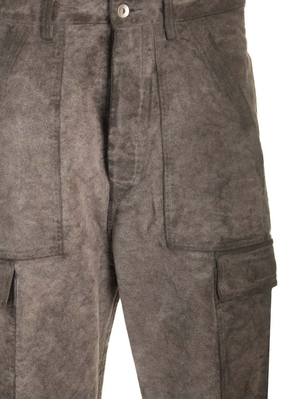Rick Owens Drkshdw Distressed Textured Cargo Trousers
