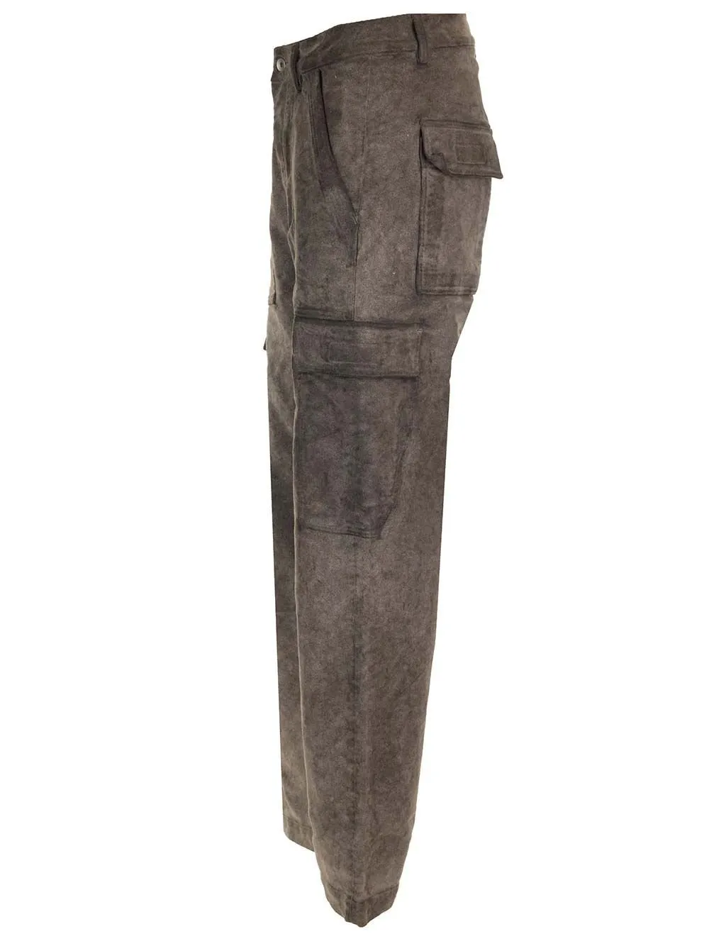 Rick Owens Drkshdw Distressed Textured Cargo Trousers