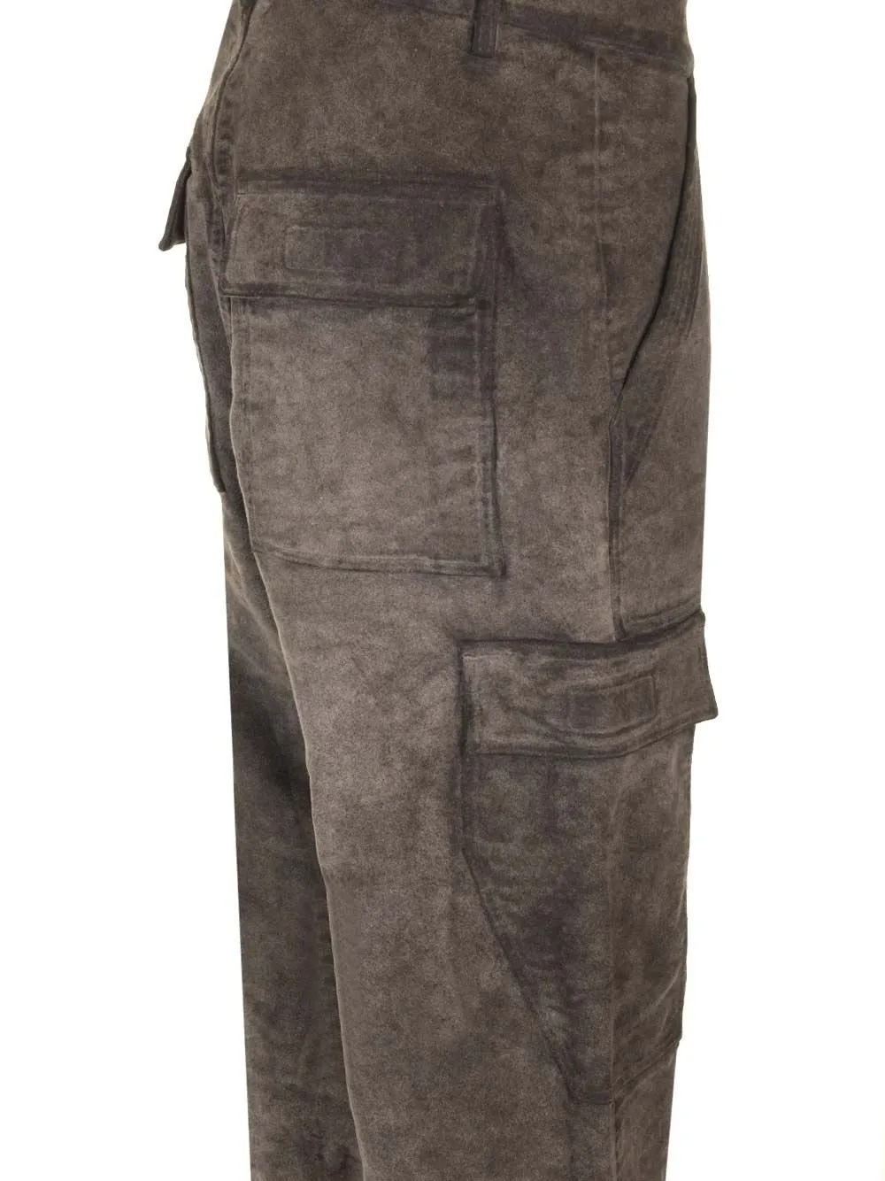 Rick Owens Drkshdw Distressed Textured Cargo Trousers