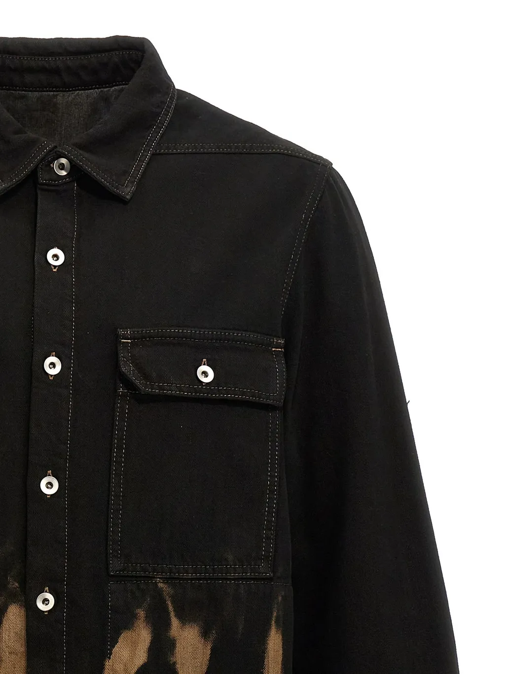 Rick Owens Drkshdw Tie-Dyed Denim Jacket
