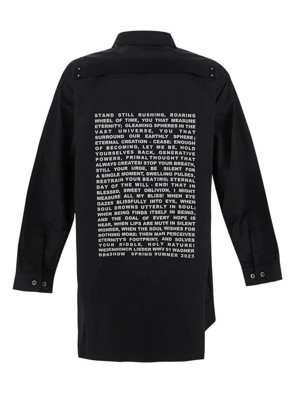 Rick Owens Drkshdw Slogan Printed Overshirt Jacket