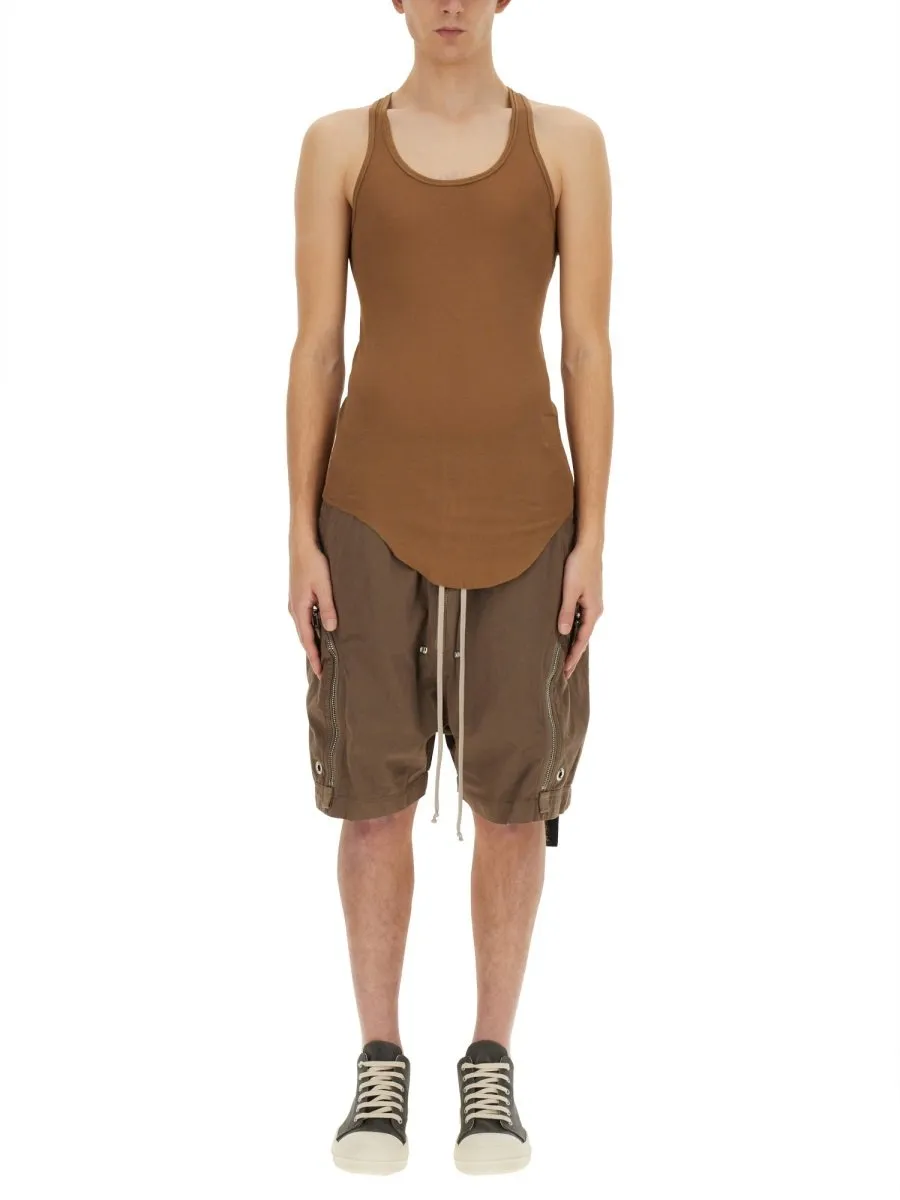 Rick Owens Drkshdw Sleeveless Curved Hem Tank Top