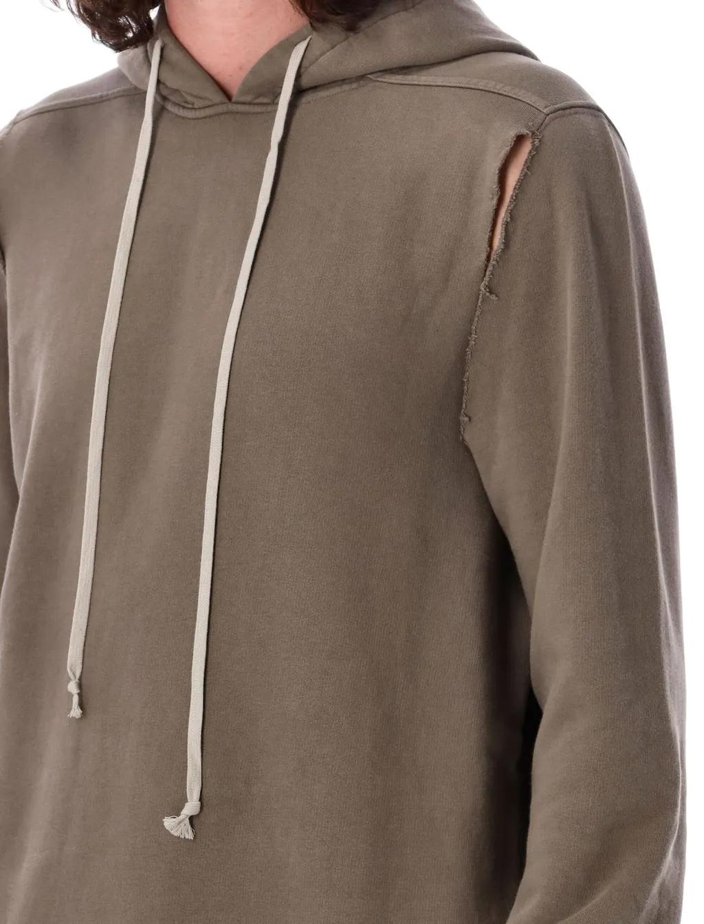 Rick Owens Drkshdw Cut-Out Detailed Long Hoodie