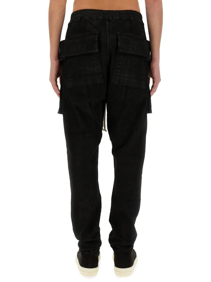 Rick Owens Drkshdw Creatch Tapered Drawstring Cargo Trousers