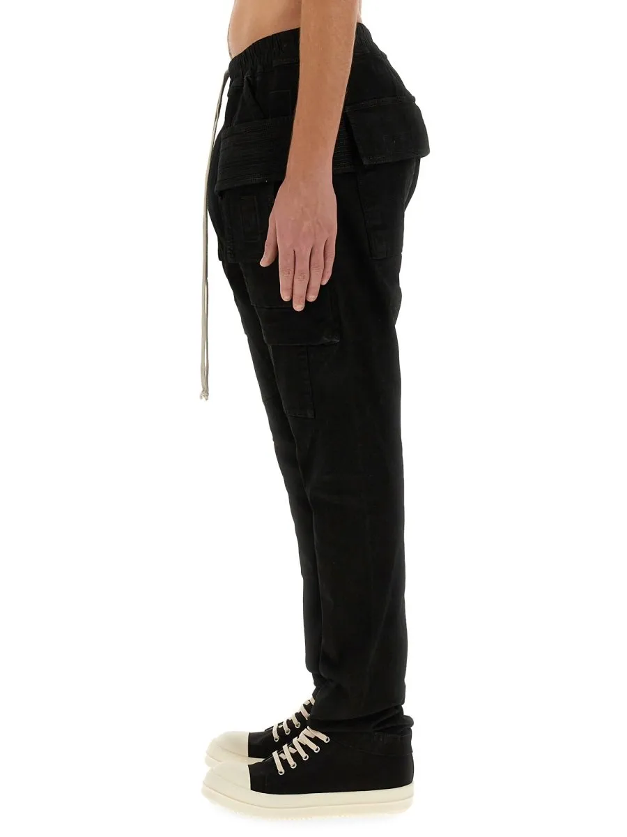 Rick Owens Drkshdw Creatch Tapered Drawstring Cargo Trousers