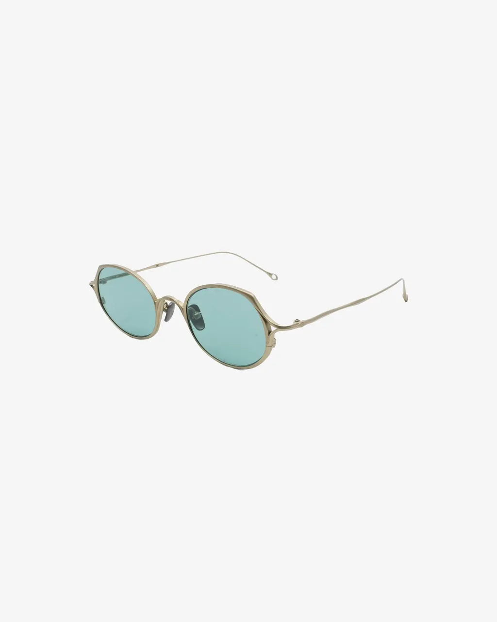 Rigards Oval-Frame Curved Tip Sunglasses